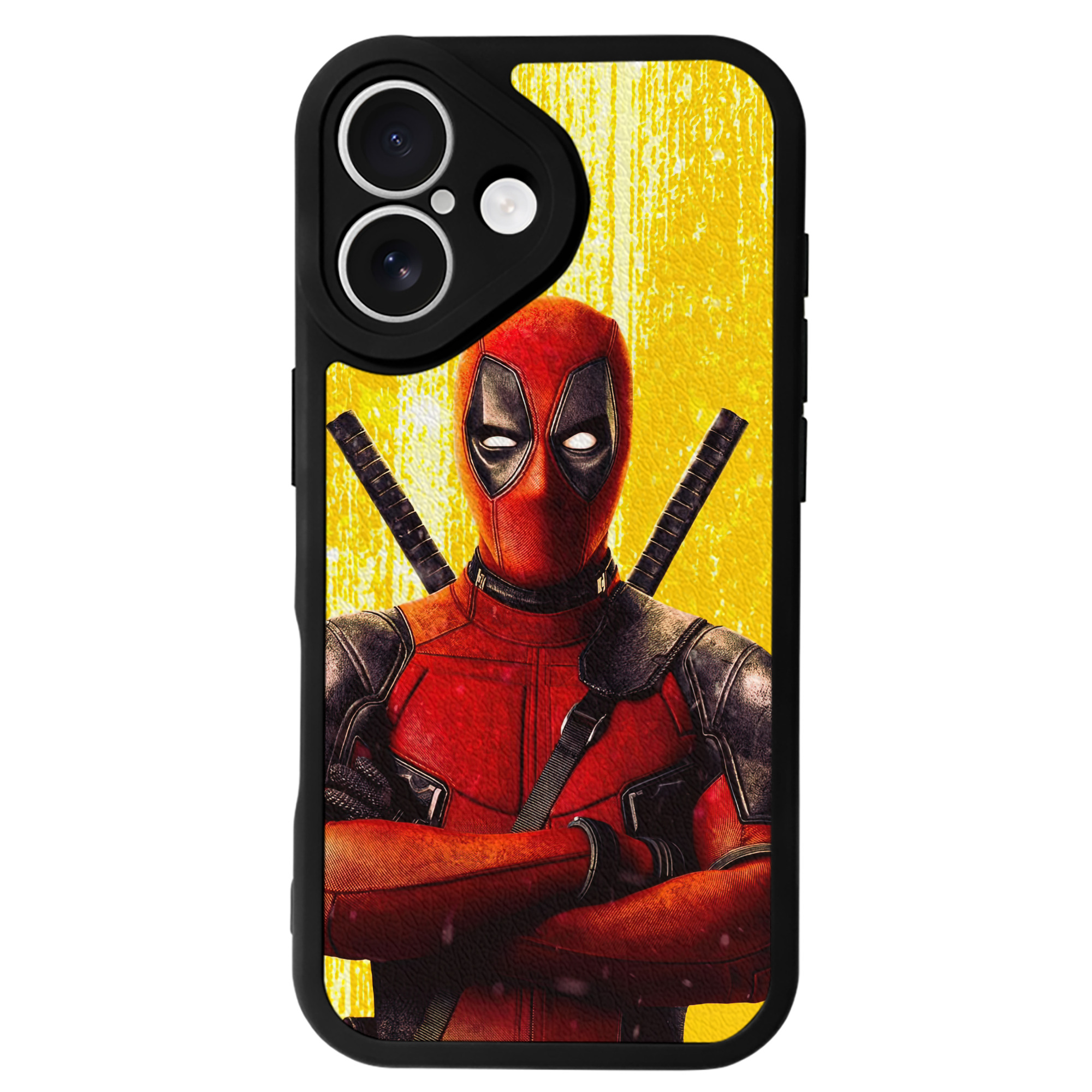 （画像用） Deadpool デッドプール 【iPhone 16シリーズ対応】シリコンスマホケース（レザー調） 材質：シリコン